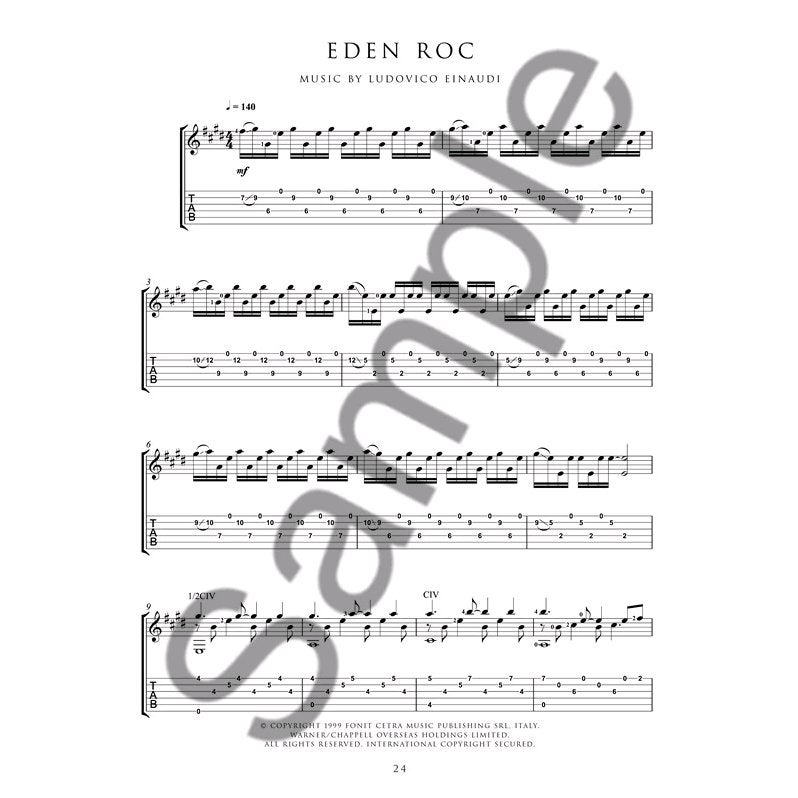 Wise Publications - L. Einaudi: The Classical Guitar Collection