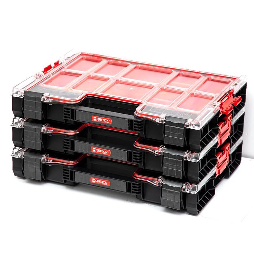 PROREGAL QBRICK Assortimentsdoos Pro HxBxD 36 x 45 x 8 cm 6 liter Met deksel Handvat met klemsluitingen Zwart