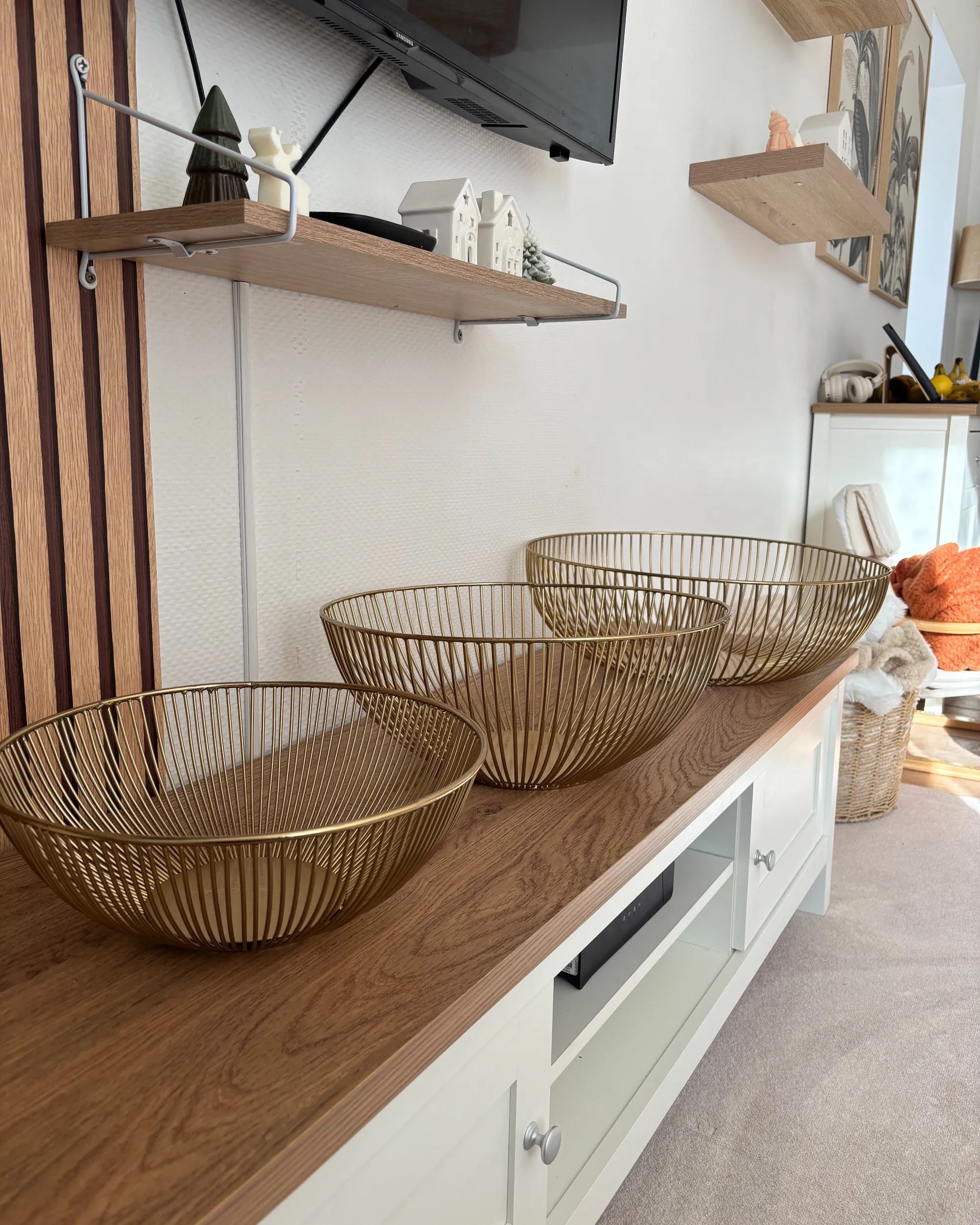 Set van 3 decoratieve schalen GARUT Metaal Goud