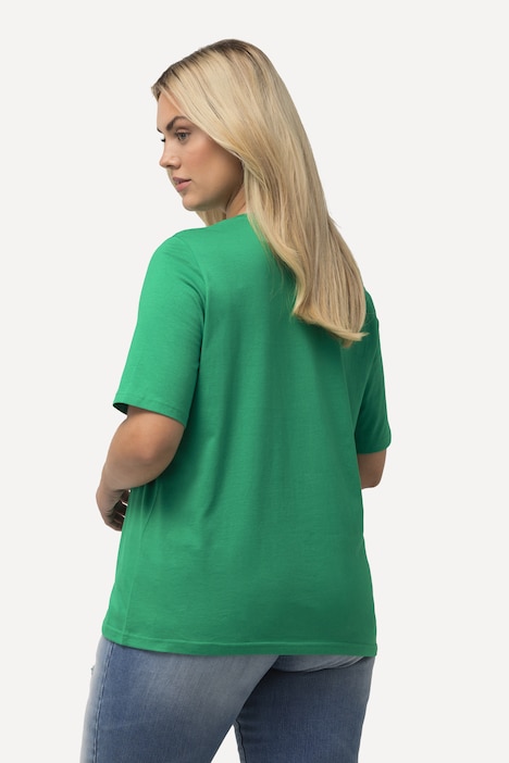 T-Shirt, Metallic-Tier, Classic, V-Ausschnitt, Halbarm