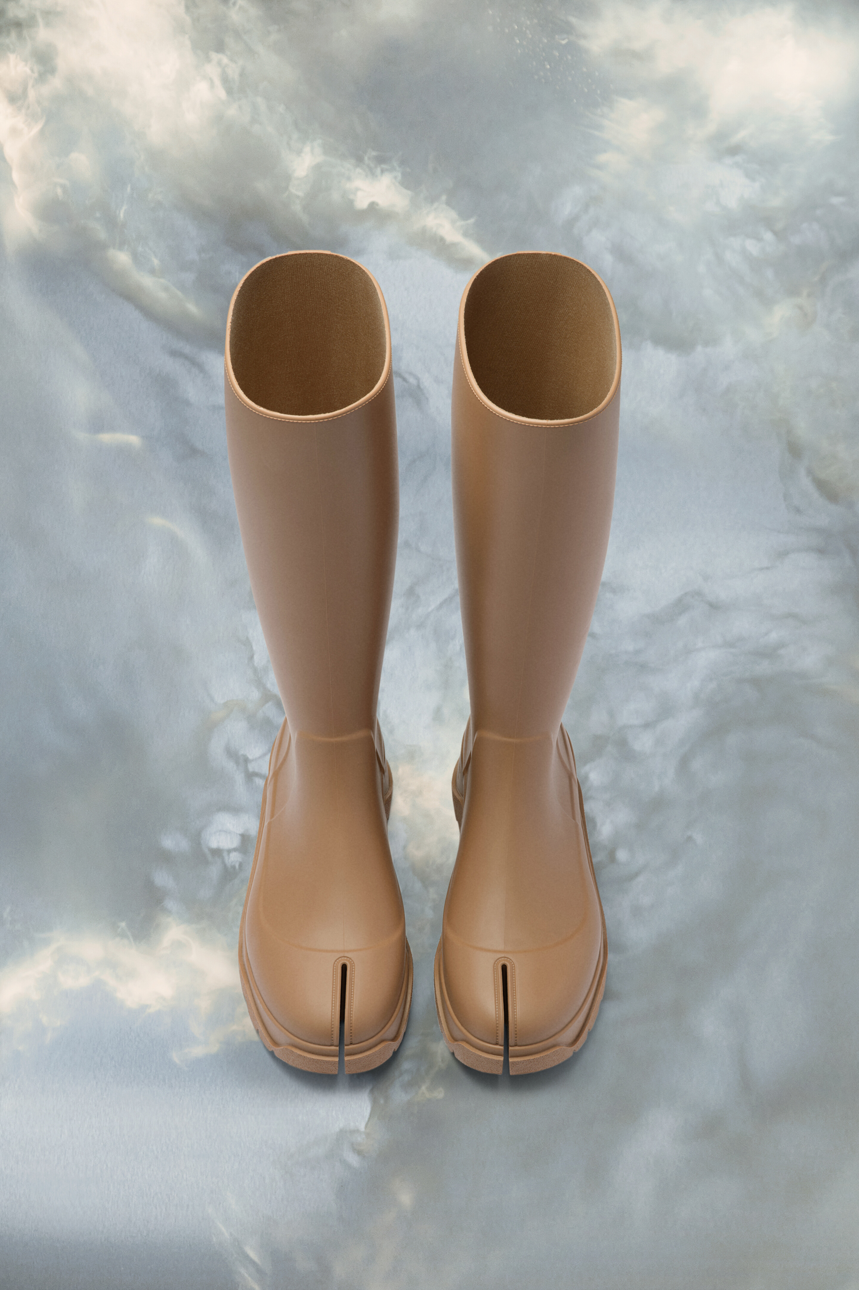 Bottes en rubber Tabi pour homme Marron