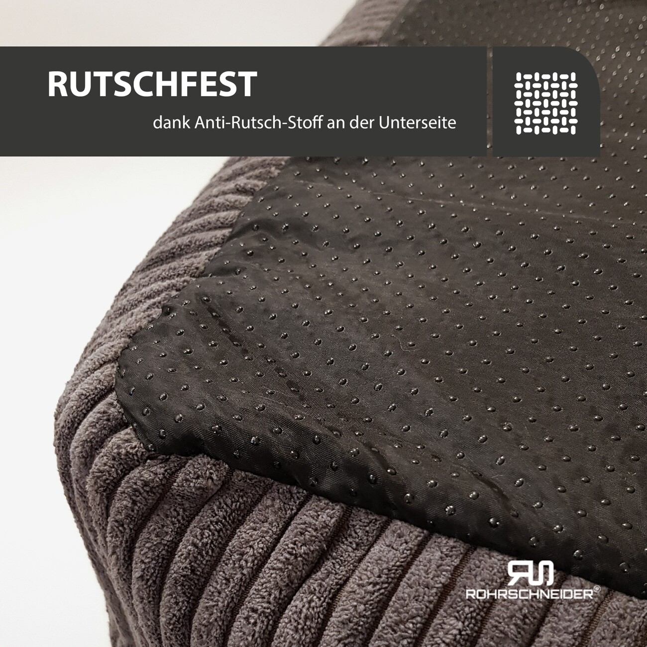 Rohrschneider Hundesofa XXL mit Gratis-Beigabe, weicher Cord