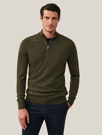 Cavallaro Merino Half-Zip Groen 118245001-521000 kopen