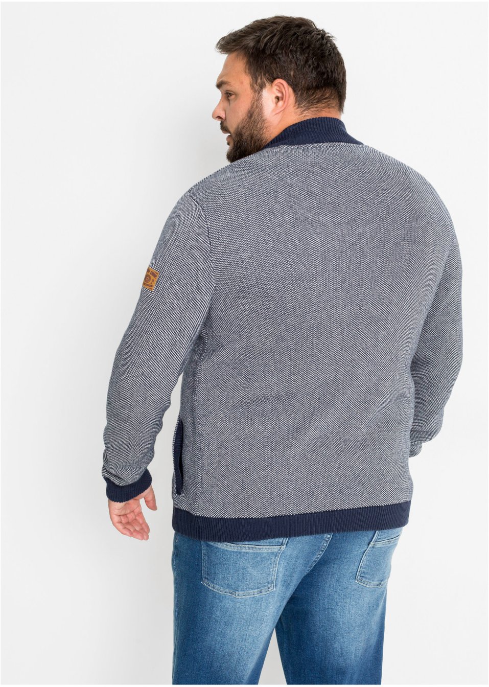 Gilet en maille à col montant
