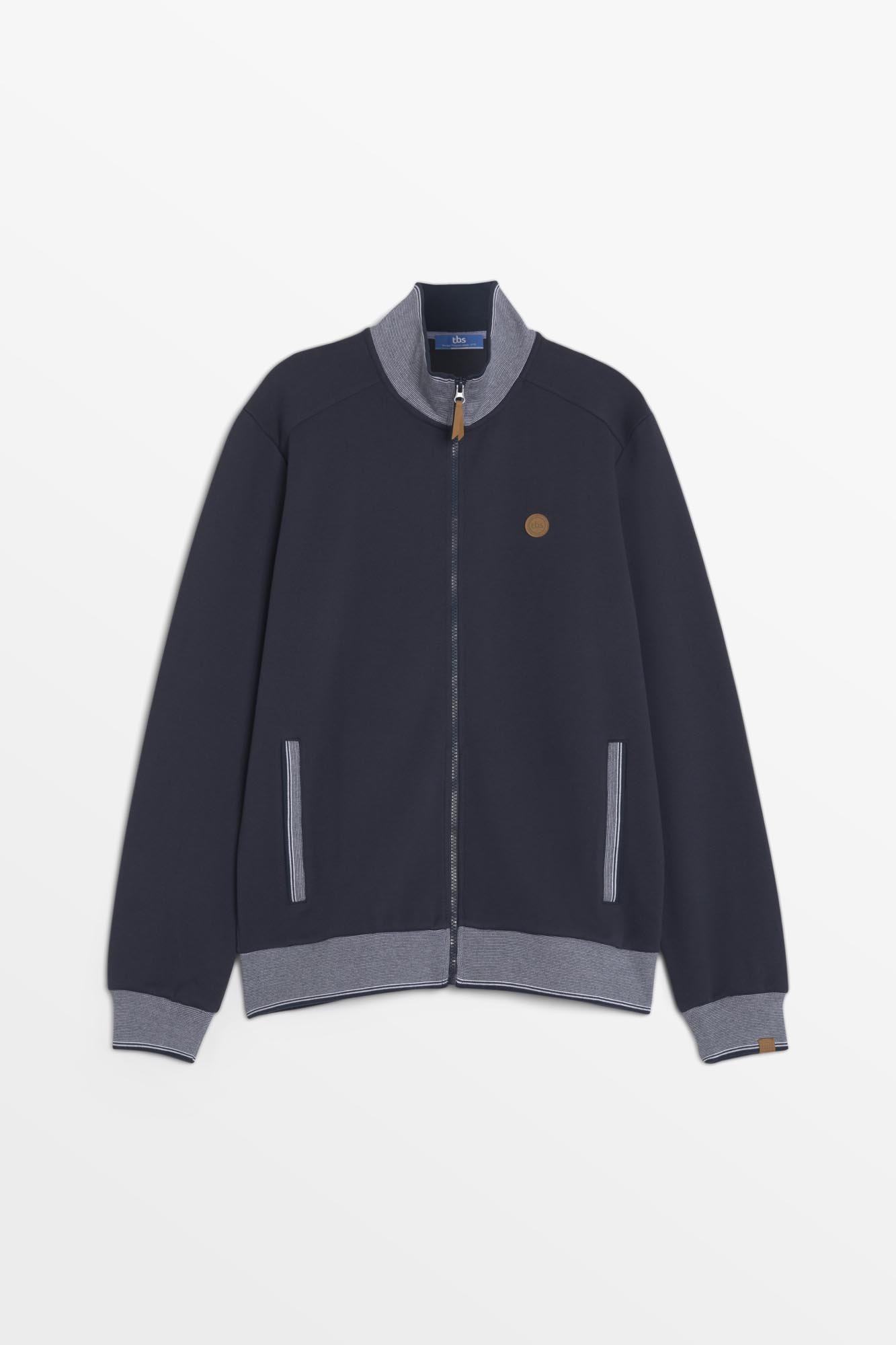 Gilet Homme Col Montant Marine