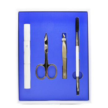 Eyeko Brow Grooming Kit: Brow Brush & Spoolie   Scissors   Tweezers   Brow Razor   Pouch 4pcs 1bag