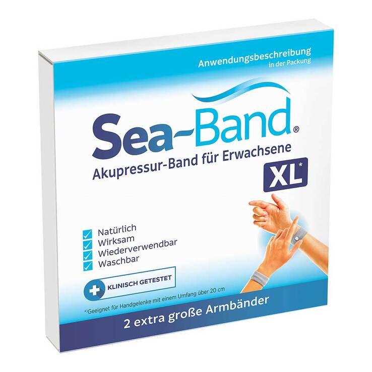 Sea-Band Akupressurband für Erwachsene XL grau, 2 St