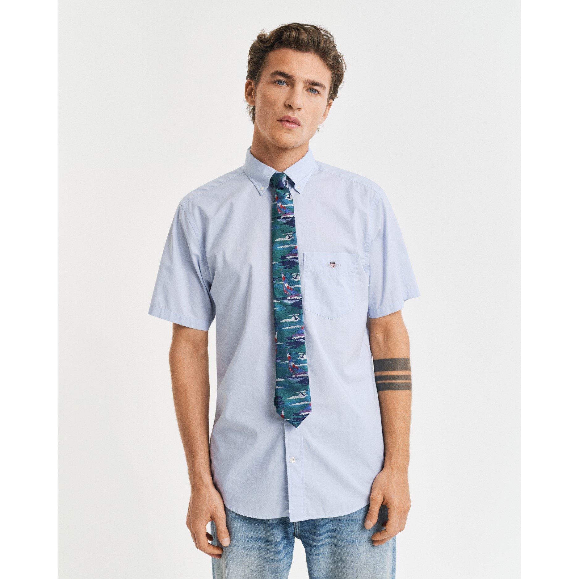 Gant Regular Fit Classic Poplin Short Sleeve Shirt