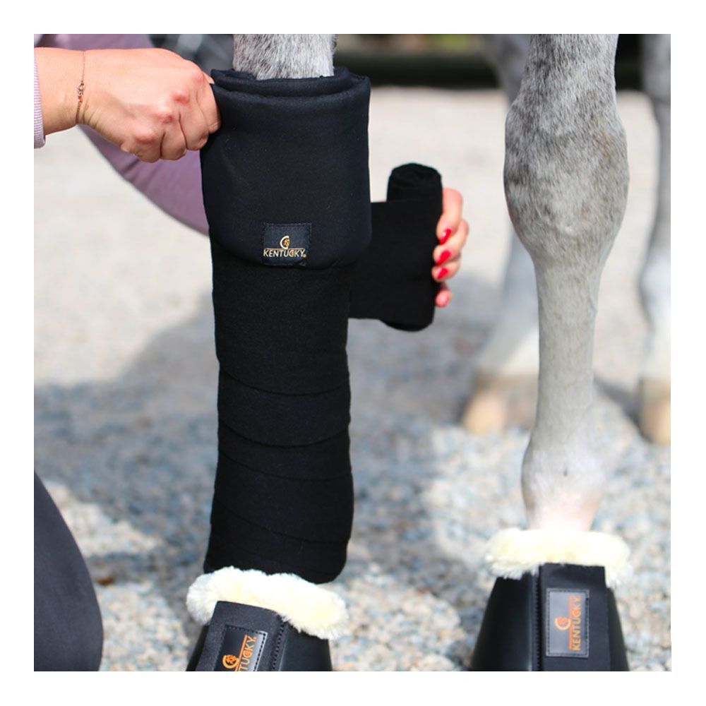 Kentucky WOOL BANDAGES - Bandes de repos x4 black