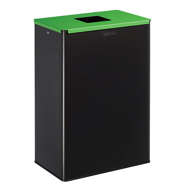 ROSSIGNOL Poubelle de  tri selectif 60 L calitri - tri verre - gris manganese / vert jaune
