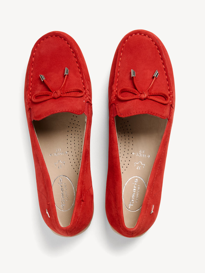 Leren Instappers - rood