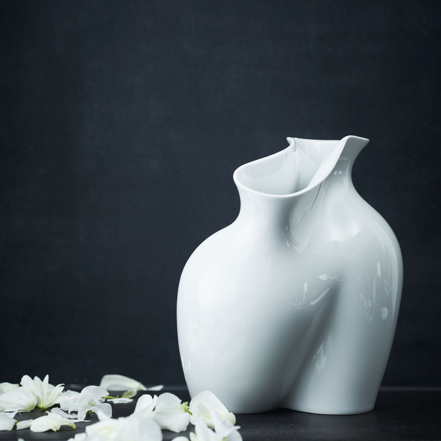 La Chute Weiß Vase 26 cm
