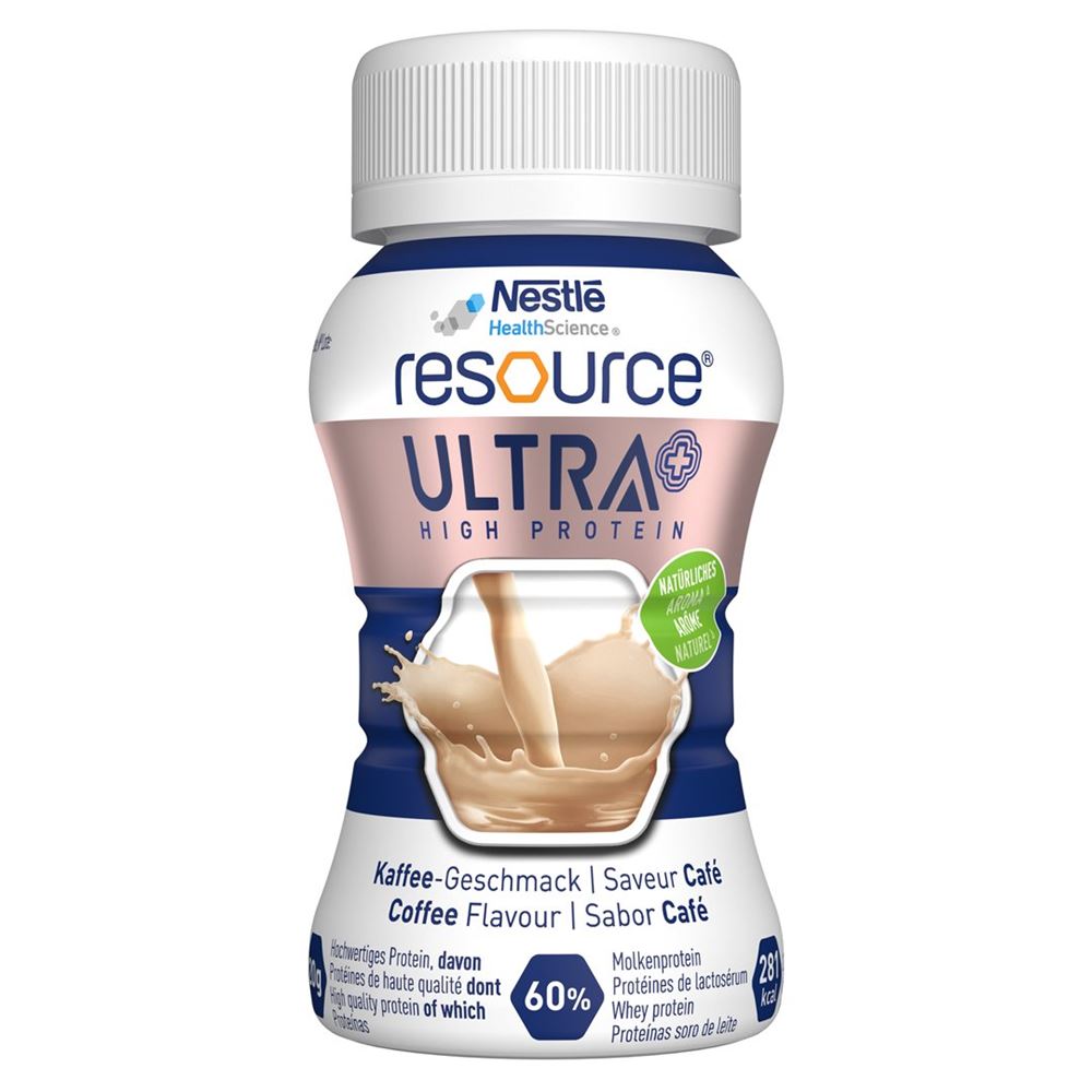 RESOURCE Ultra +<br>4 × 125 ml, Flasche, Emulsion zum Einnehmen, Kaffee