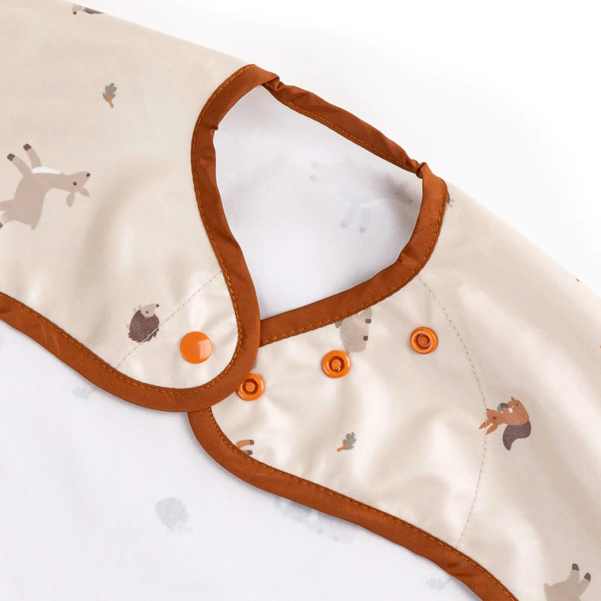Bibado Ustensiles attachable + Bavoir manches longues - Forêt