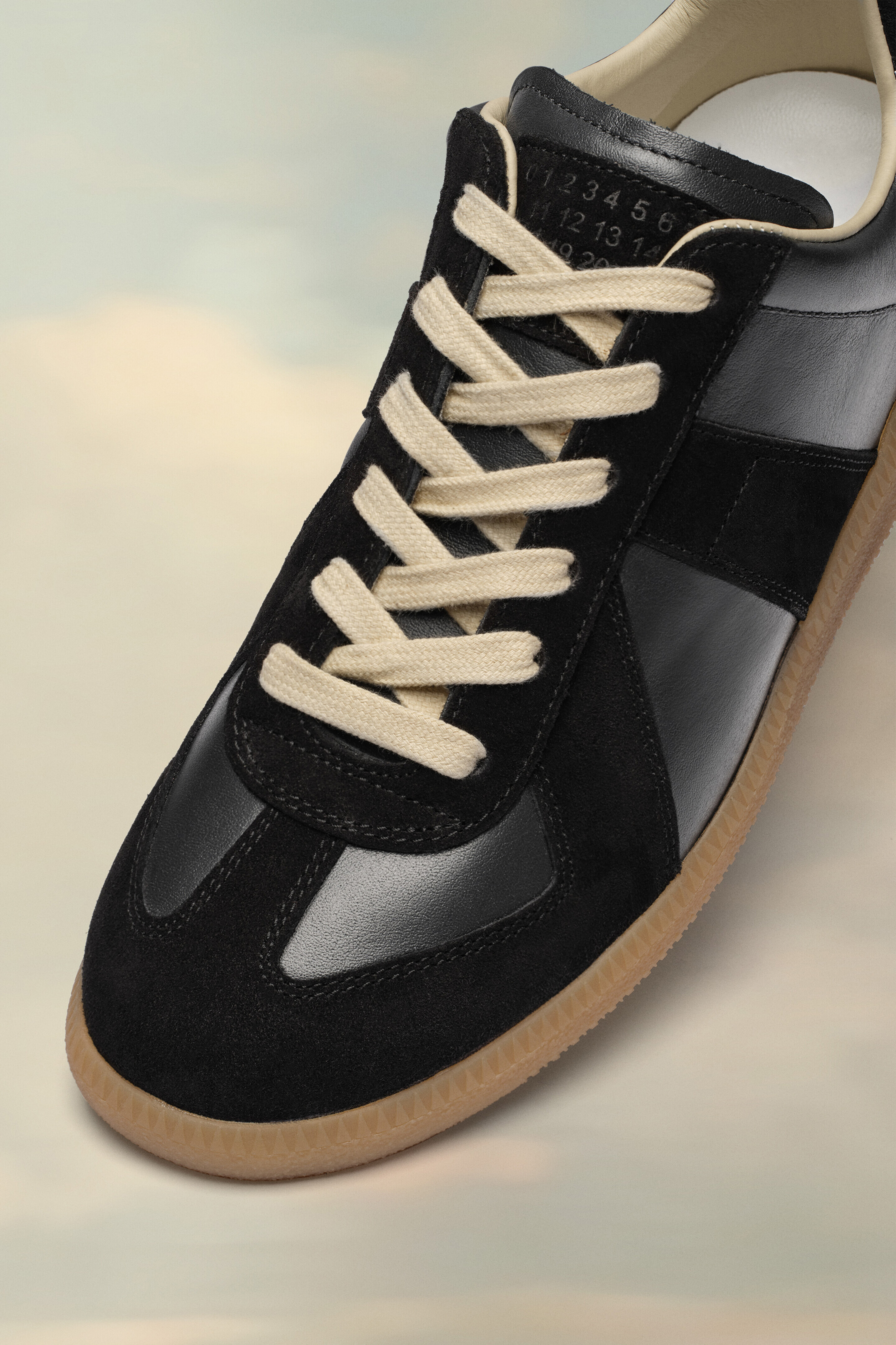 Sneakers Replica en cuir pour femme Noir