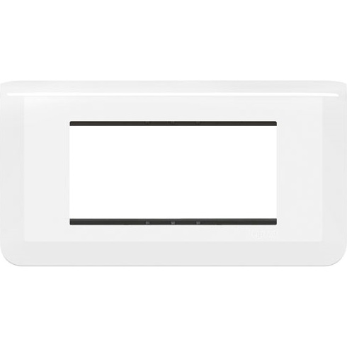 Plaque avec support pour 4 modules - Mosaic - montage horizontal - entraxe