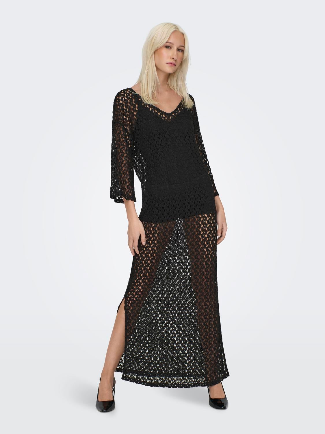 ONLLION Langes Kleid Black
