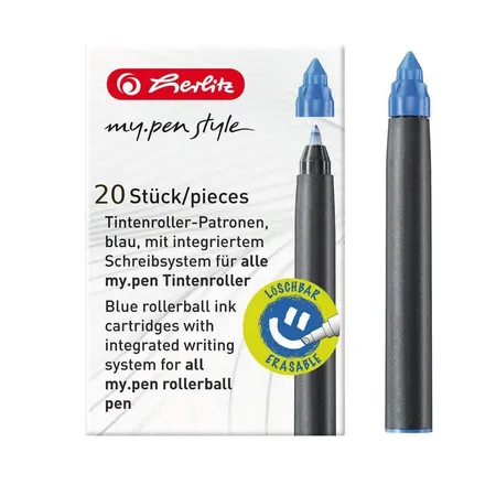 Herlitz my.pen Tintenroller-Patronen königsblau, 20 Stück