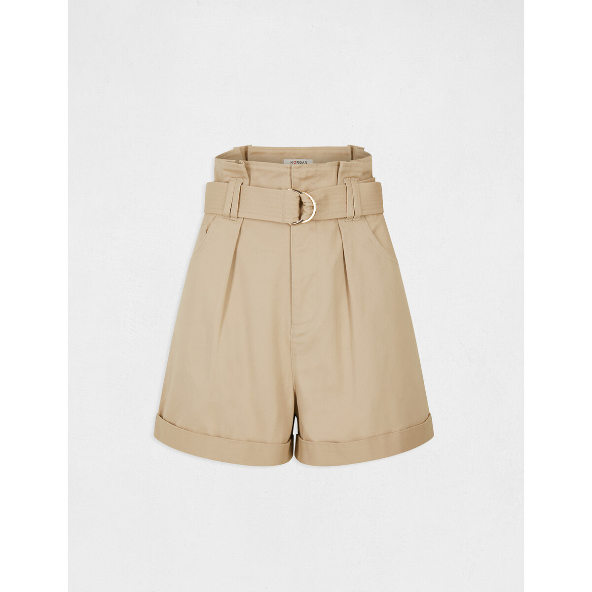MORGAN<br>Shorts de cintura alta com cinto