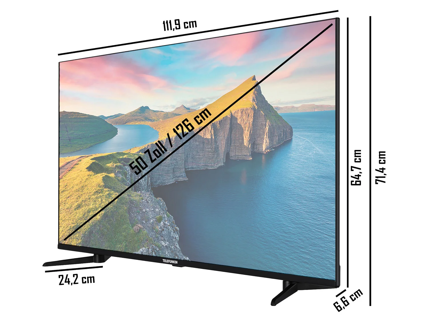 TELEFUNKEN »QU43-65K800« Smart TV QLED 4K UHD com Dolby Vision HDR