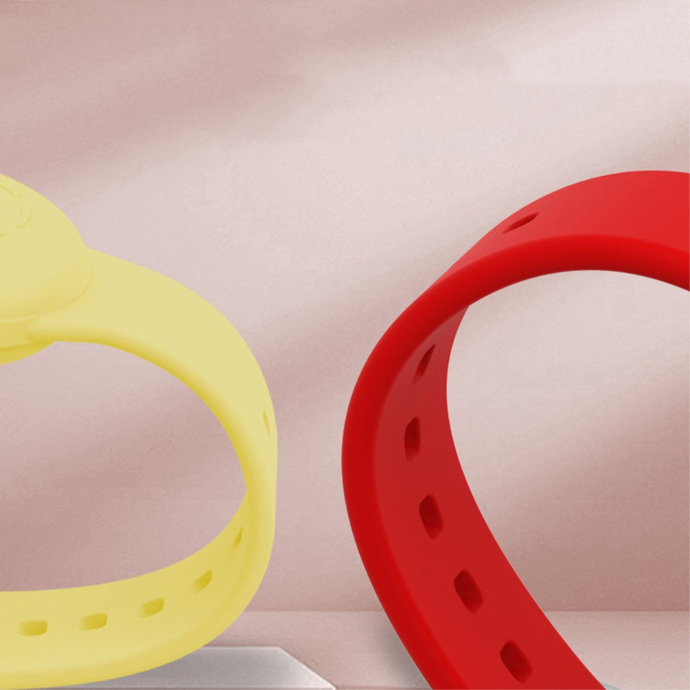 Apple AirTag Silikon Armband für Kinder Wasserdicht mit Verschlusskappe (Gelenkumfang: 130-180mm) - Lila