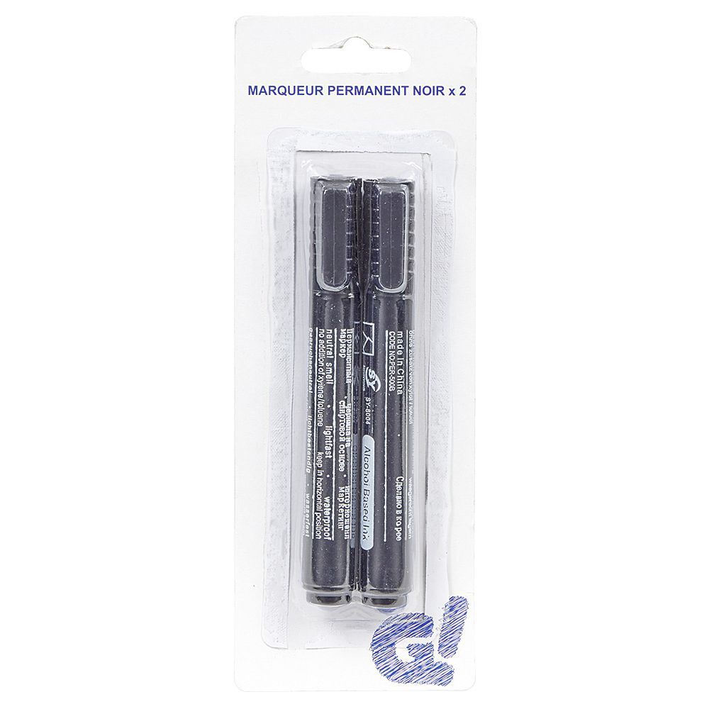 Marqueur permanent x2 noir