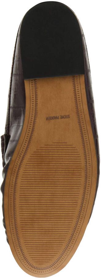 Steve Madden Rafe imitatieleren slippers bordeaux