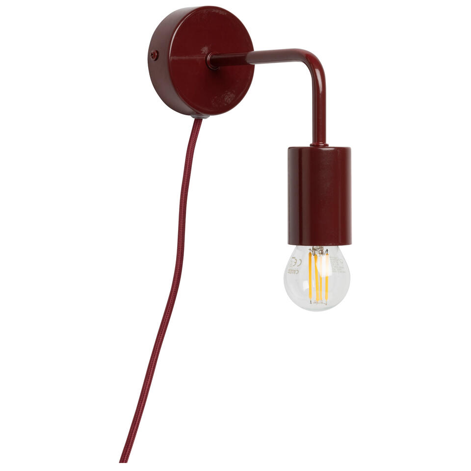 Wandlamp Balor Donker Rood