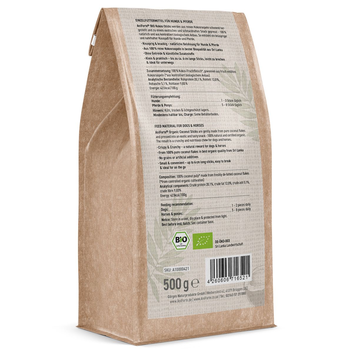 AniForte BIO Kokos-Sticks Snack