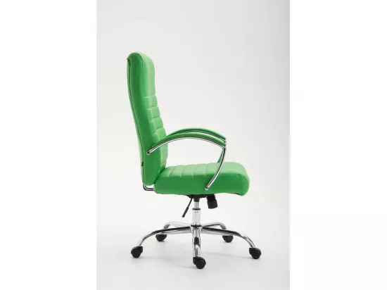 Chaise de bureau - Similicuir & Métal chromé - Vert - Valais