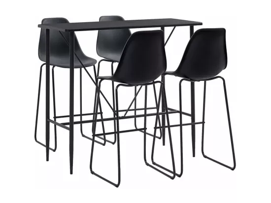 Ensemble de bar 5 pcs Plastique Noir