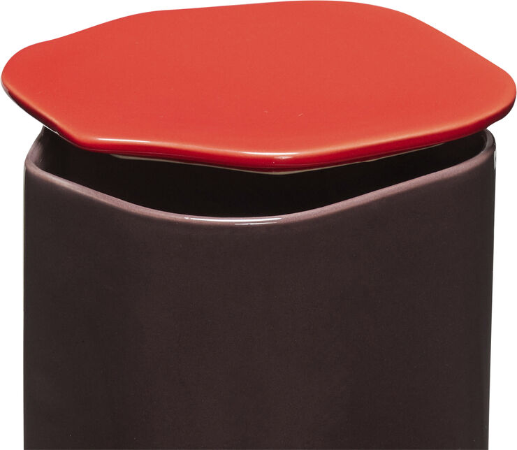 Hübsch Amare Opbevaring med låg Large Burgundy/Rød Burgundy,red