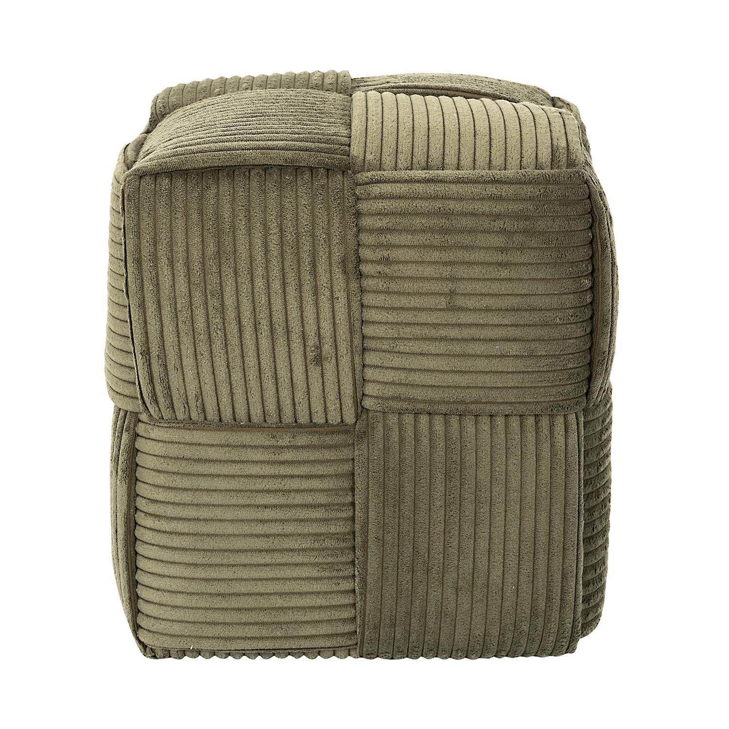 SCOTT POUF COTELE TRESSE VERT