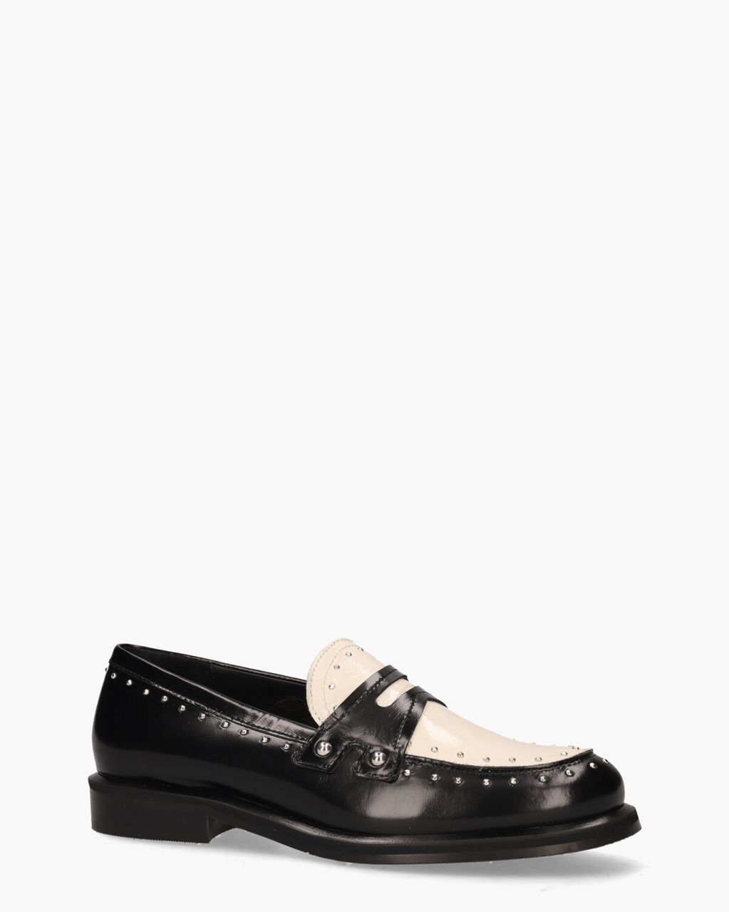 Maripé Helga-Ma Zwart/Off-White Damesloafers