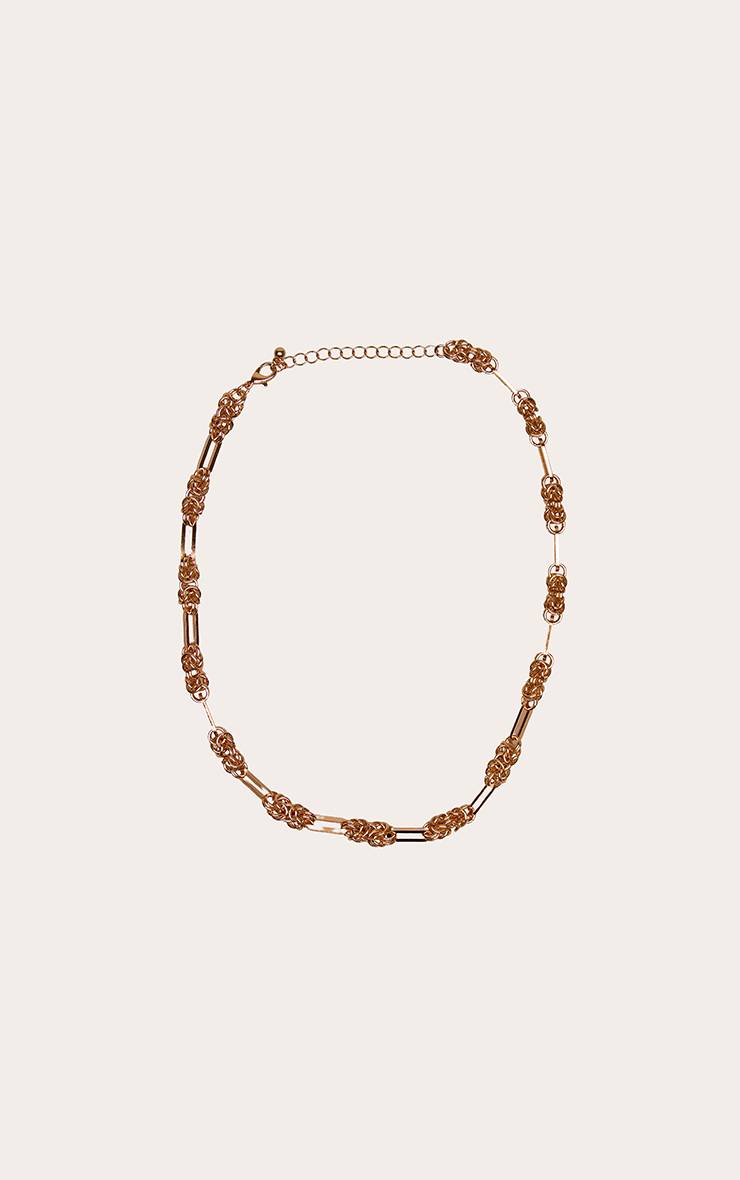 Doré Collier Chaîne À Maillons Torsadés Lisses
