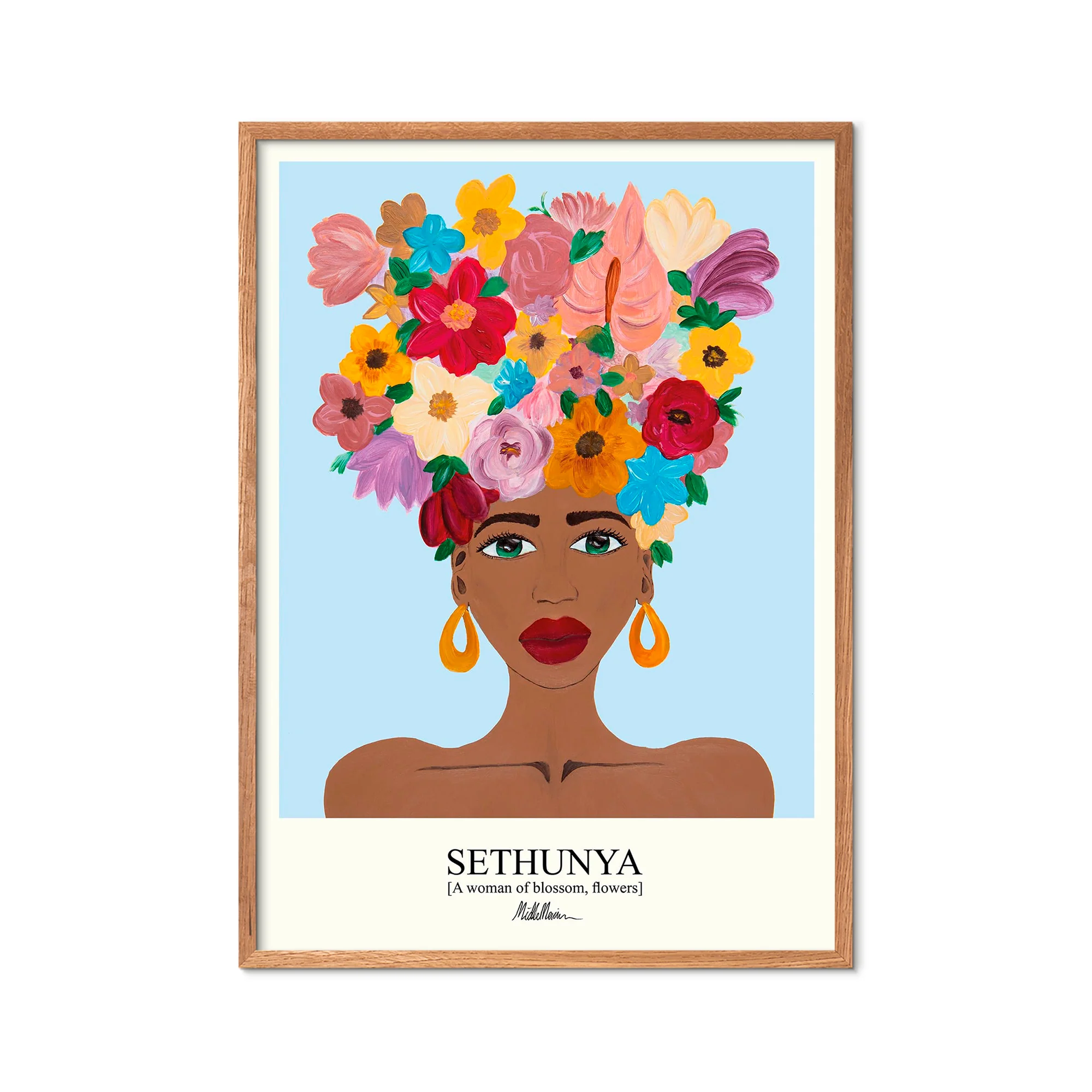 Poster & Frame  Morais Artworks Sethunya plakat - Blue