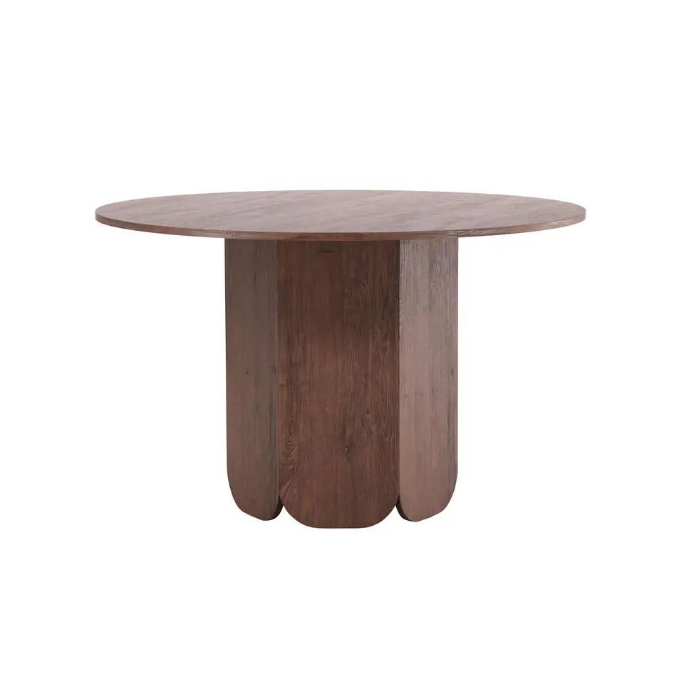 Eettafel Rond - Donkerbruin - 120x120x75cm - Tekla