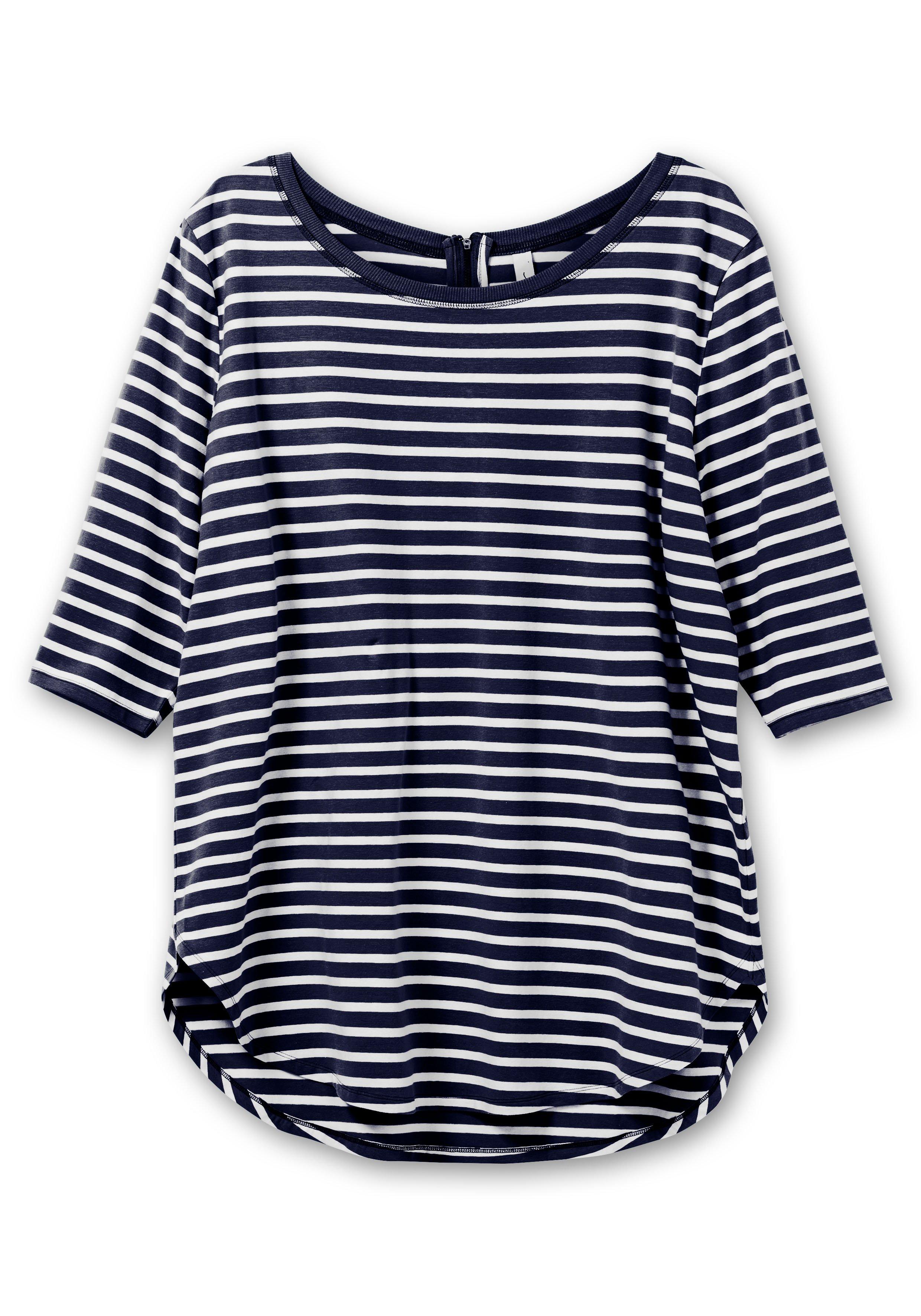 Longshirt in Oversized-Form mit Streifen