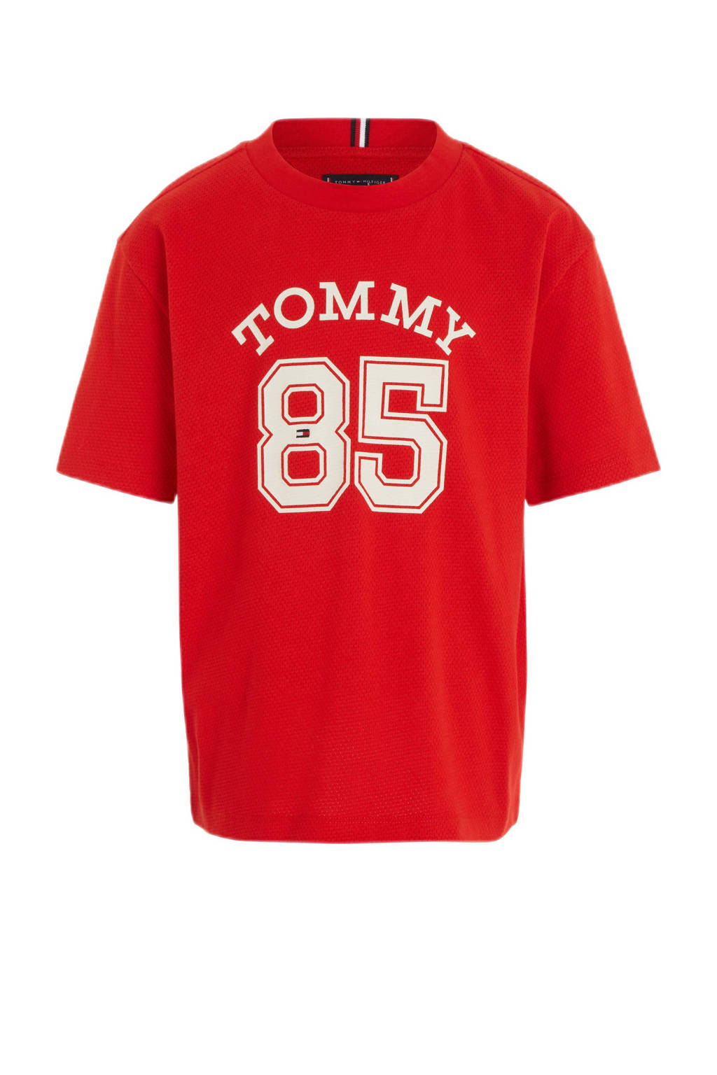 Tommy Hilfiger T-shirt met tekst rood
