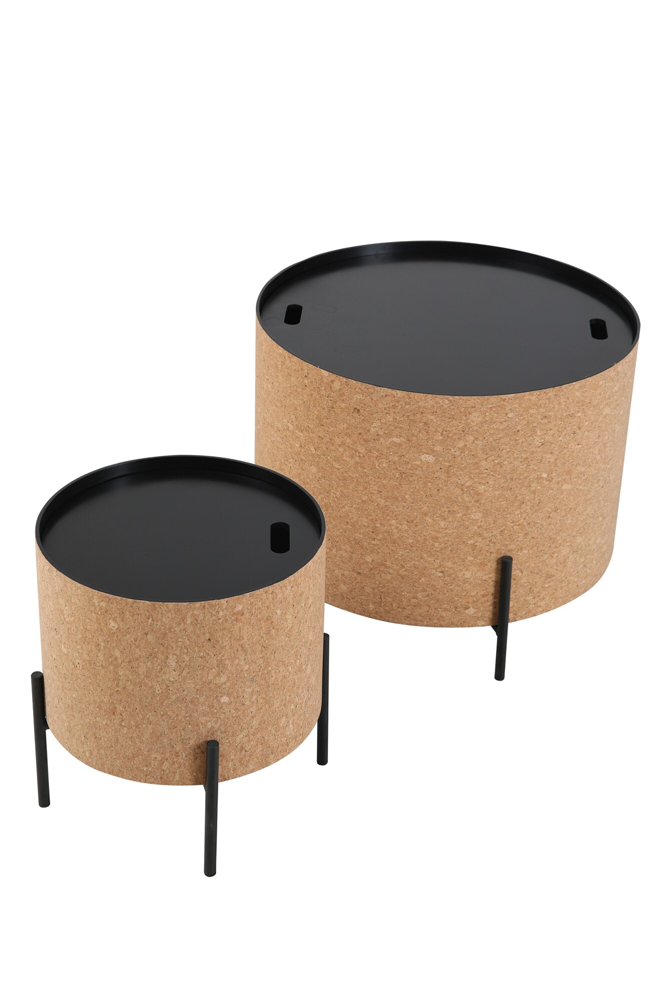 2er Set Beistelltisch Cork Couchtisch Wohnzimmertisch Sofatisch Kaffeetisch