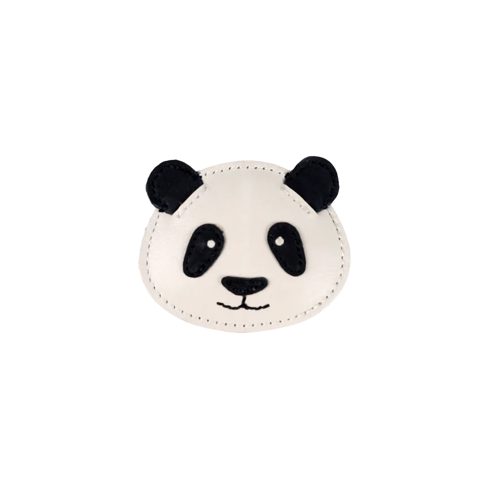 Josy Classic Hairclip | Panda | Off White Leather