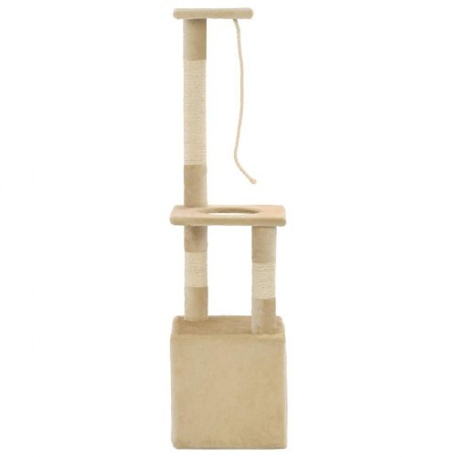 arranhador vidaXL com poste de sisal e toca, bege