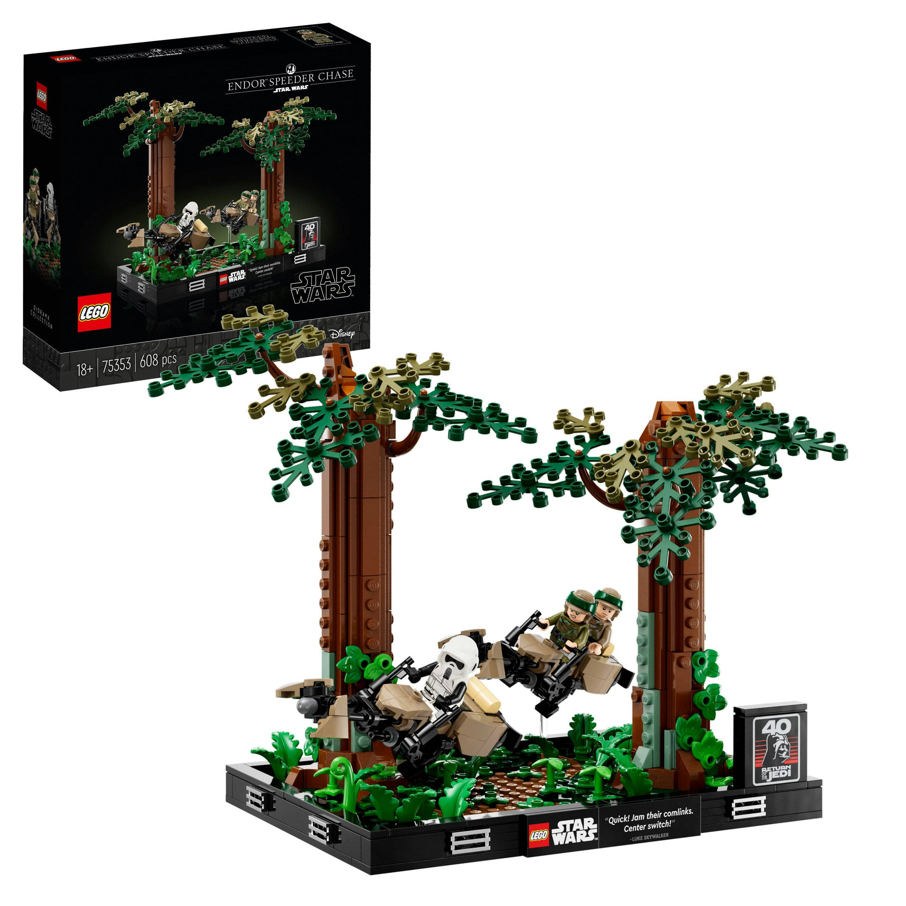 LEGO Endor™ speederachtervolging diorama 75353