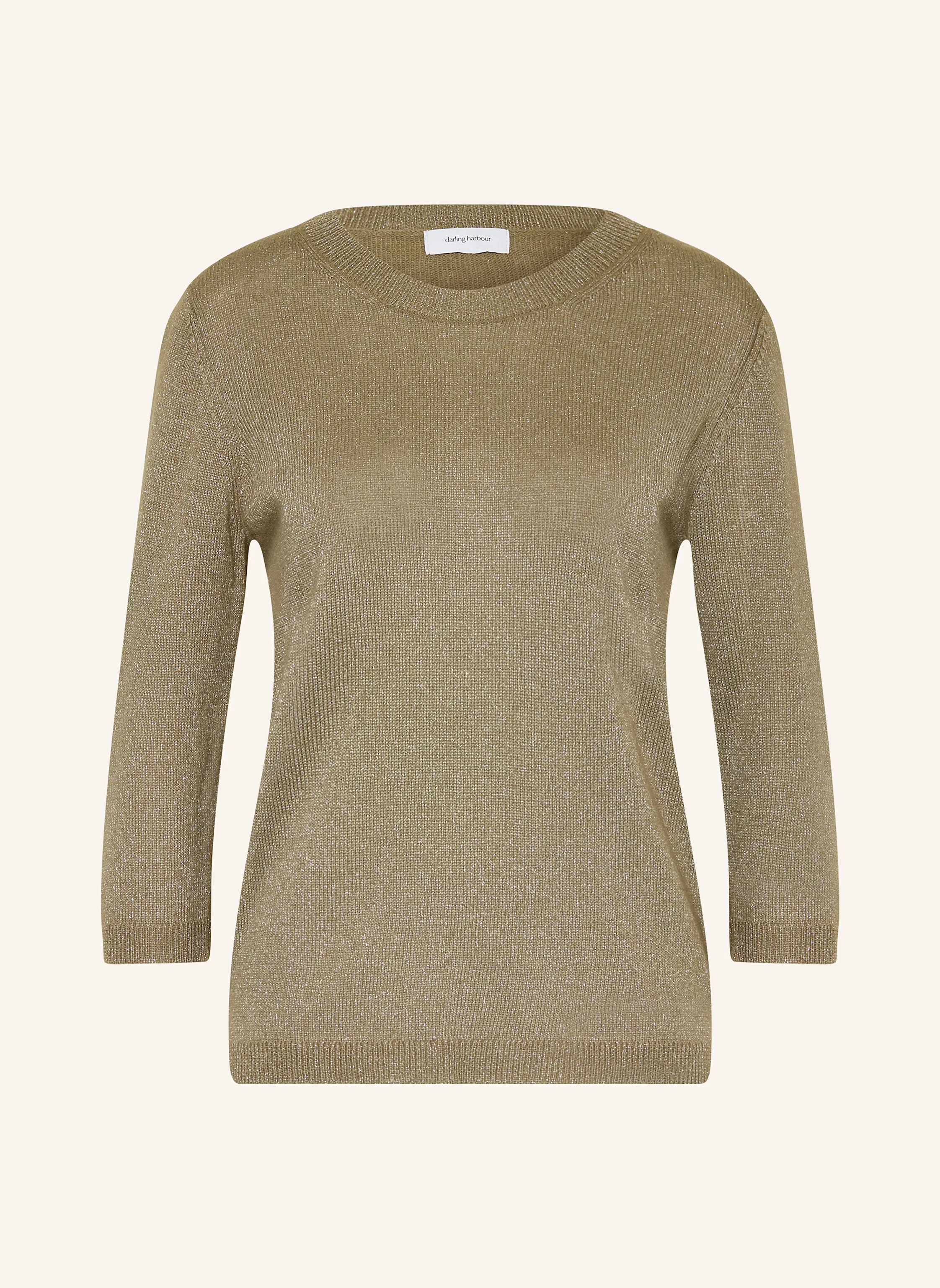 darling harbour Cashmere-Pullover mit Glitzergarn