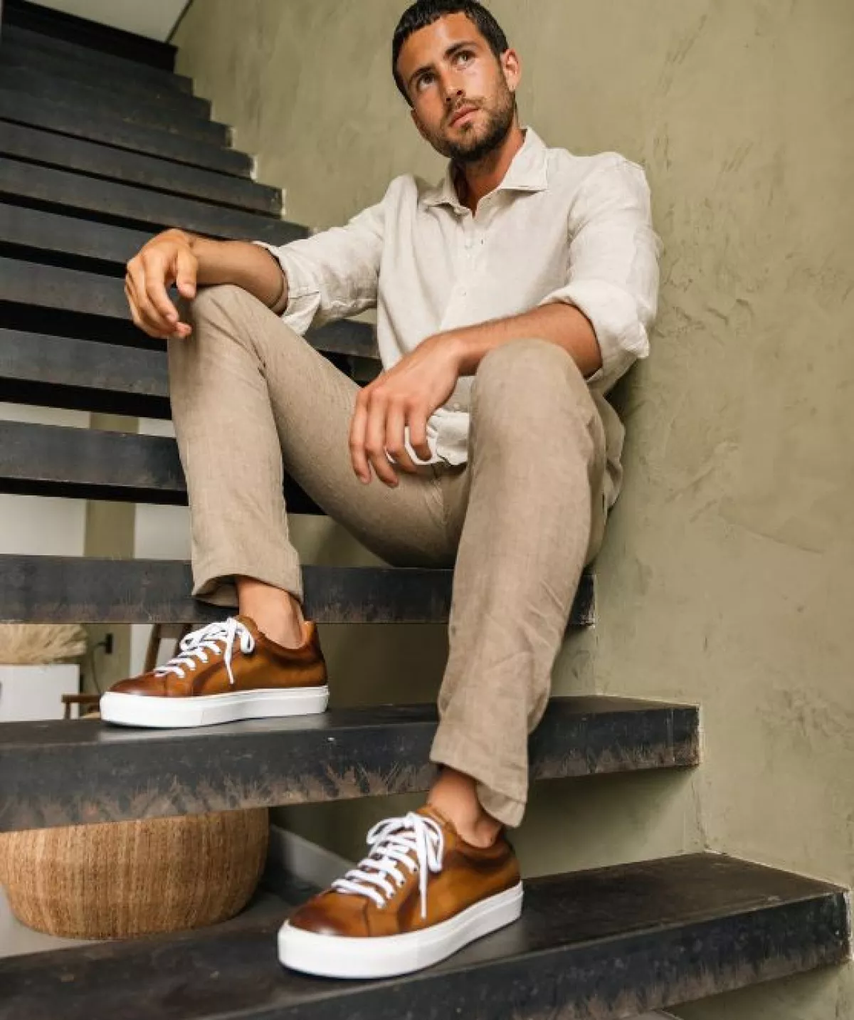 Sneakers JULIAN Marron Patiné