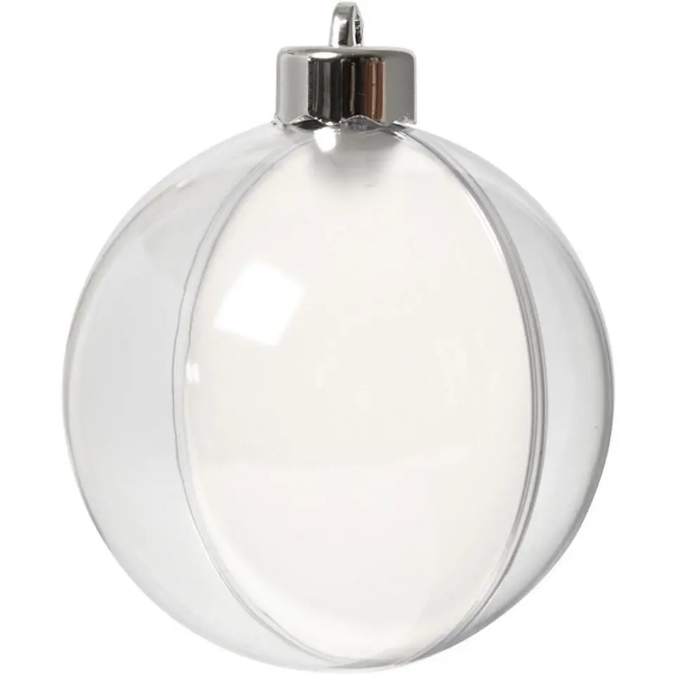 DIY Kerstballen - 5x - transparant - D8 cm - kunststof