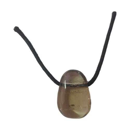 Pendentif percé en quartz fumé
