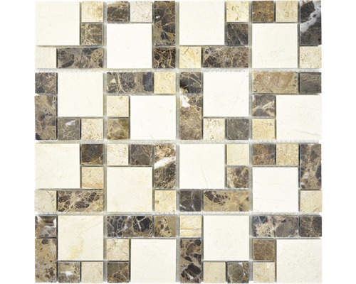 Natuursteen mozaïek XNM MC759 30,5x30,5 cm Beige/Bruin