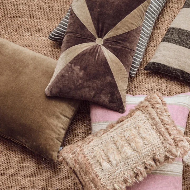 HKliving - Samt-Kissen, 40 x 60 cm, army green