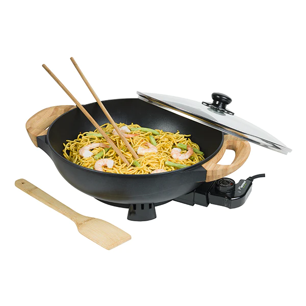 Wok électrique avec couvercle en verre 1500 W Bestron